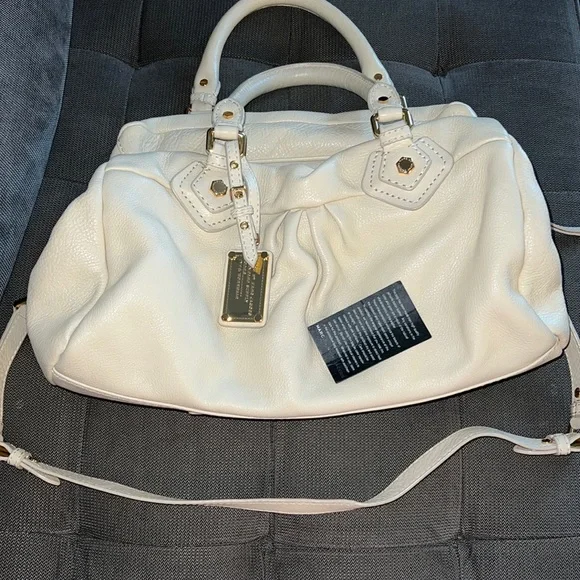 Marc Jacobs Classic Q Groovee Beige Leather Satchel Bag - Picture 3 of 16